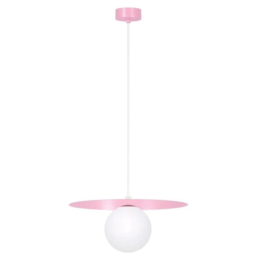 Różowa lampa wisząca pojedyncza kapelusz A680 G2-C38 ze sklepu Edinos.pl w kategorii Lampy wiszące - zdjęcie 176289830