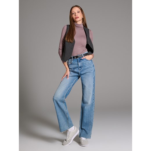 Sinsay sweter damski brązowy na zimę 