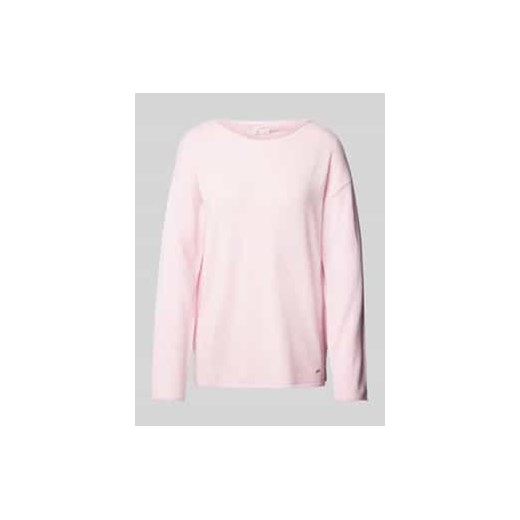 Sweter z dzianiny z dekoltem w łódkę model ‘LIZ’ ze sklepu Peek&Cloppenburg  w kategorii Swetry damskie - zdjęcie 176295110