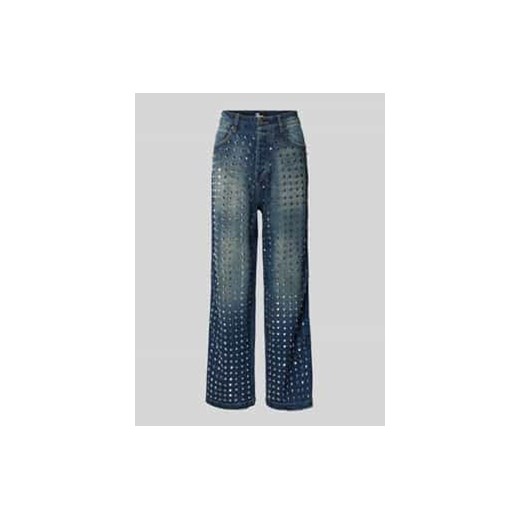 Jeansy o kroju straight fit z zapięciem na guzik ze sklepu Peek&Cloppenburg  w kategorii Jeansy damskie - zdjęcie 176295474