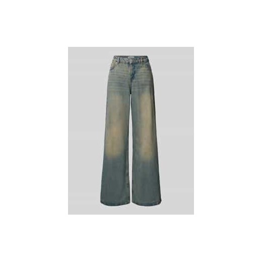 Jeansy z szerokimi nogawkami i 5 kieszeniami ze sklepu Peek&Cloppenburg  w kategorii Jeansy damskie - zdjęcie 176295723