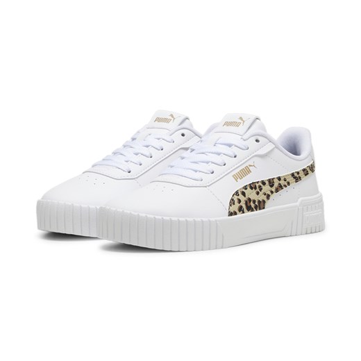 Młodzieżowe sneakersy Carina 2.0 Animal Update PUMA White Putty Gold Beige Puma Decathlon