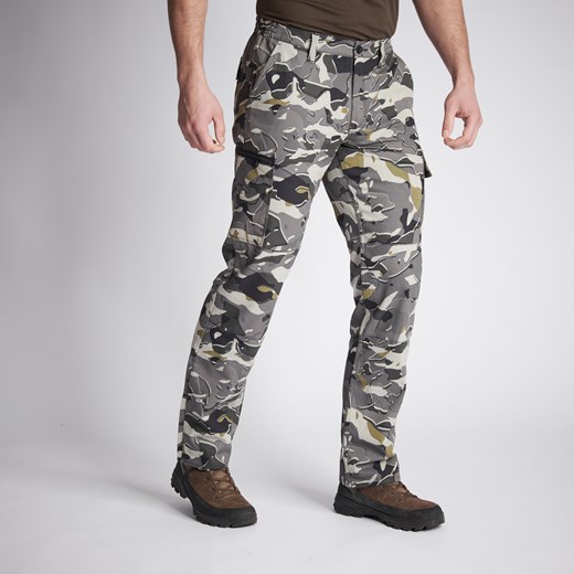 Spodnie Solognac Steppe 300 camo wytrzymałe Solognac 58 4XL promocja Decathlon