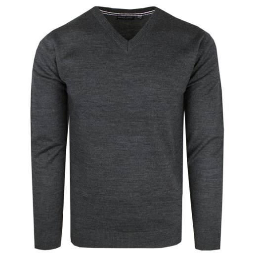 Męski Sweter w Serek (V-neck) - Brave Soul - Grafitowy SWBRSAW24CELESTdkcharcoal ze sklepu JegoSzafa.pl w kategorii Swetry męskie - zdjęcie 176298410