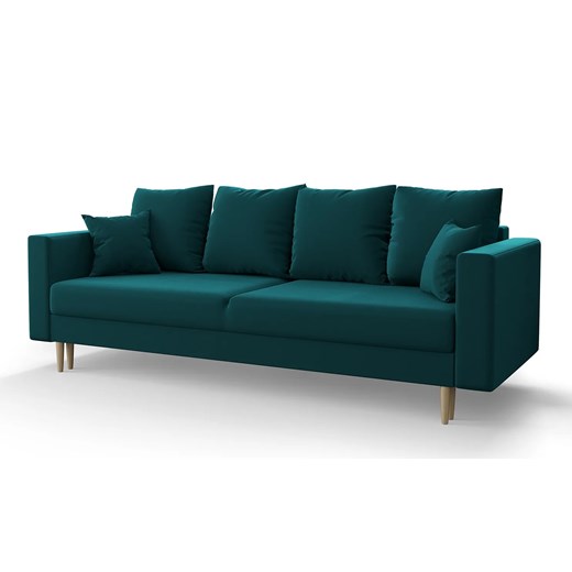 Turkusowa rozkładana sofa z funkcją spania - Adante ze sklepu Edinos.pl w kategorii Sofy i kanapy - zdjęcie 176301614