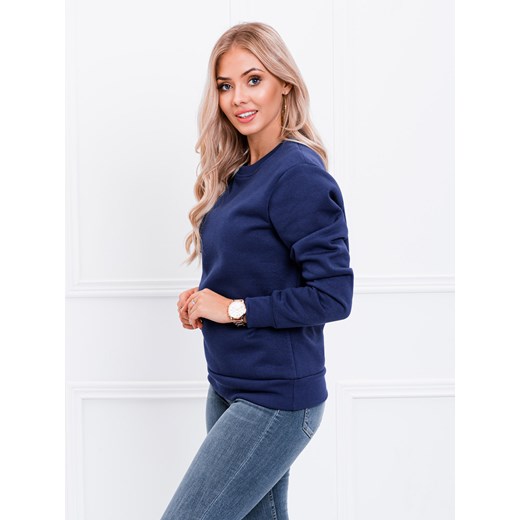Bluza damska bez kaptura 001TLR - ciemnoniebieska Other S Edoti