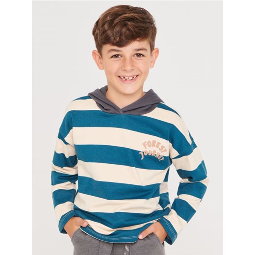 Sinsay - Bluza z kapturem - niebieski Sinsay 98 wyprzedaż Sinsay