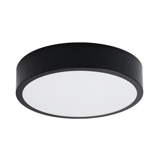 Czarny okrągły minimalistyczny plafon LED 30 cm - A600 W2-A93 ze sklepu Edinos.pl w kategorii Lampy sufitowe - zdjęcie 176308970