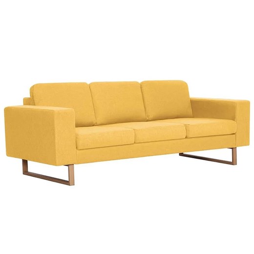 Elegancka trzyosobowa sofa Ladi 3X - żółta ze sklepu Edinos.pl w kategorii Sofy i kanapy - zdjęcie 176309011