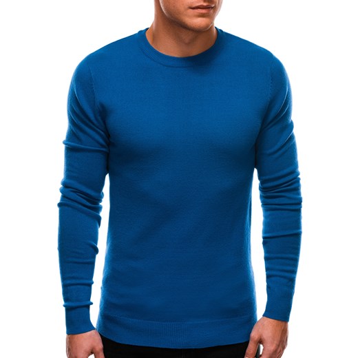 Sweter męski - niebieski V10 EM-SWBS-0100 ze sklepu Edoti w kategorii Swetry męskie - zdjęcie 176310150