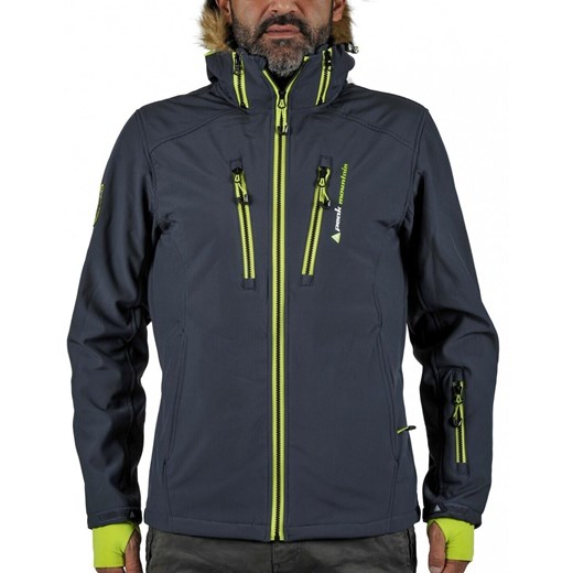 Kurtka softshellowa ze sztucznym futrem Peak Mountain Casada Peak Mountain 44 L promocja Decathlon
