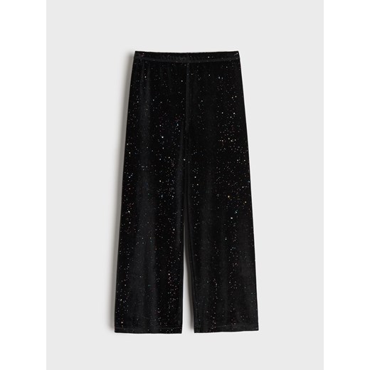 Sinsay - Spodnie wide leg - czarny Sinsay 140 Sinsay