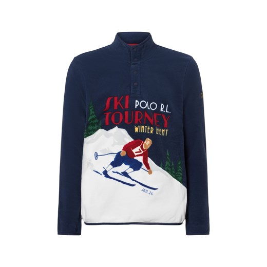 Polo Ralph Lauren Męska bluza polarowa Mężczyźni granatowy jednolity ze sklepu vangraaf w kategorii Bluzy męskie - zdjęcie 176316383