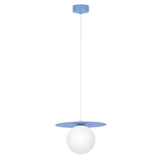 Niebieska lampa wisząca w kształcie kapelusza - A679 T9-T22 ze sklepu Edinos.pl w kategorii Lampy wiszące - zdjęcie 176316844