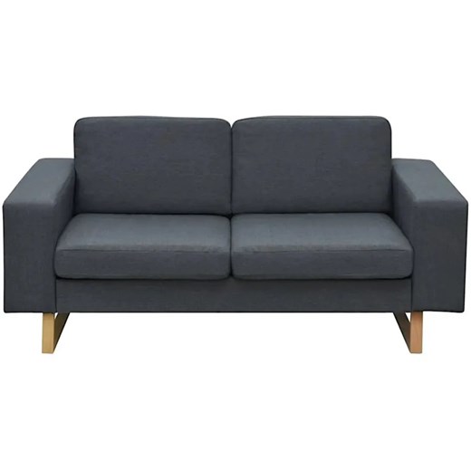 Ciemnoszara 2-osobowa sofa - Drofas ze sklepu Edinos.pl w kategorii Sofy i kanapy - zdjęcie 176316891