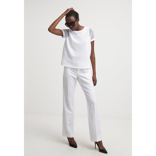Esprit Spodnie materiałowe white zalando  bawełna
