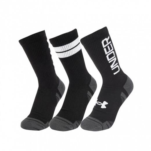 Skarpetki treningowe uniseks (3-pack) Under Armour UA Perf Tech Nov Crew - czarne ze sklepu Sportstylestory.com w kategorii Skarpetki damskie - zdjęcie 176321830