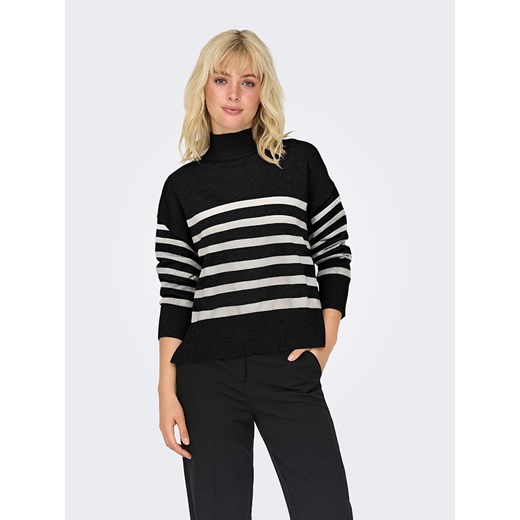 ONLY Sweter &quot;Bari&quot; w kolorze czarno-białym ze sklepu Limango Polska w kategorii Swetry damskie - zdjęcie 176324173