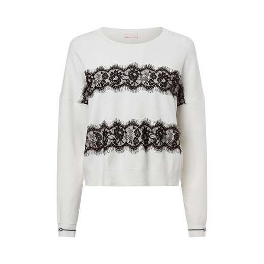 Liu Jo Collection Sweter damski z dzianiny Kobiety Sztuczne włókno biały jednolity ze sklepu vangraaf w kategorii Swetry damskie - zdjęcie 176327700