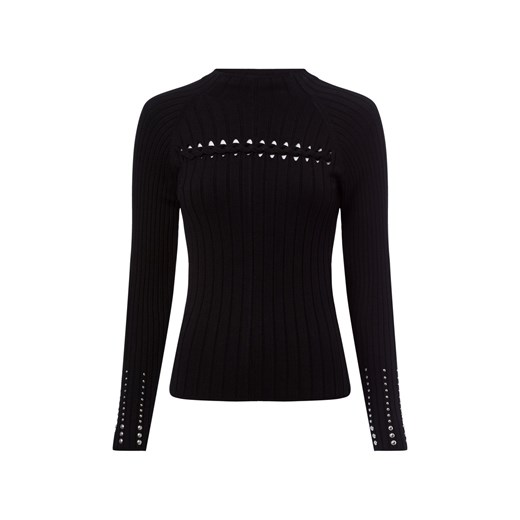 Liu Jo Collection Sweter damski Kobiety Sztuczne włókno czarny jednolity ze sklepu vangraaf w kategorii Swetry damskie - zdjęcie 176327701