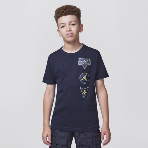 JORDAN T-SHIRT B&amp;G BDGE TEE BLK/GLD B ze sklepu JD Sports  w kategorii T-shirty chłopięce - zdjęcie 176327993