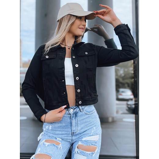 Jeansowa kurtka damska CELESTIALCHIC czarna Dstreet TY3819 ze sklepu DSTREET.PL w kategorii Kurtki damskie - zdjęcie 176328292
