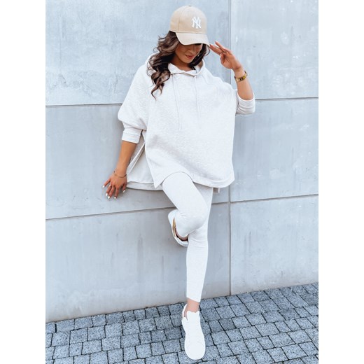 Komplet damski legginsy i bluza LUNAR LUXE janosbeżowy Dstreet AY0890 ze sklepu DSTREET.PL w kategorii Dresy damskie - zdjęcie 176328294