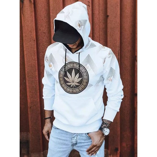 Bluza męska z nadrukiem biała Dstreet BX5315 ze sklepu DSTREET.PL w kategorii Bluzy męskie - zdjęcie 176328362