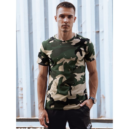 T-shirt męski moro khaki Dstreet RX5599 ze sklepu DSTREET.PL w kategorii T-shirty męskie - zdjęcie 176328453