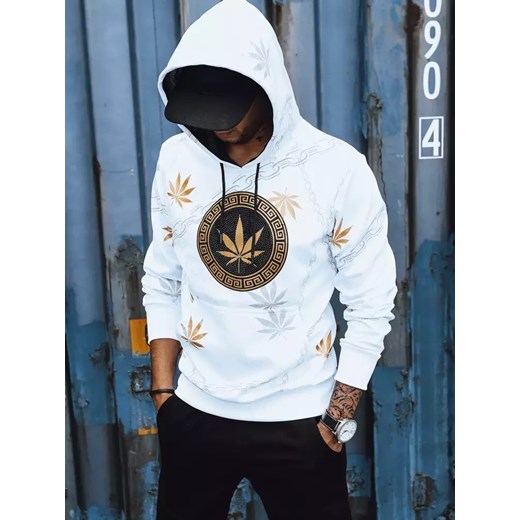 Bluza męska z nadrukiem biała Dstreet BX5310 ze sklepu DSTREET.PL w kategorii Bluzy męskie - zdjęcie 176328493