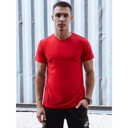 T-shirt męski bez nadruku czerwony Dstreet RX5600 ze sklepu DSTREET.PL w kategorii T-shirty męskie - zdjęcie 176328540