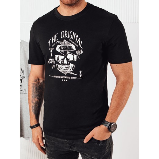 Koszulka męska z nadrukiem czarna Dstreet RX5381 ze sklepu DSTREET.PL w kategorii T-shirty męskie - zdjęcie 176328751