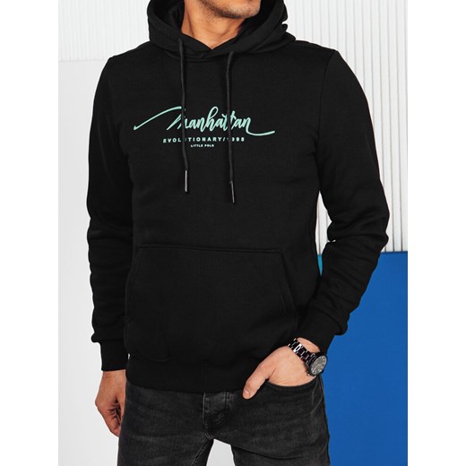 Bluza męska z kapturem czarna Dstreet BX5701 ze sklepu DSTREET.PL w kategorii Bluzy męskie - zdjęcie 176328753