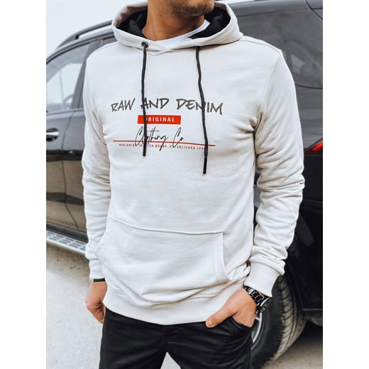 Bluza męska z nadrukiem jasnoszara Dstreet BX5710 ze sklepu DSTREET.PL w kategorii Bluzy męskie - zdjęcie 176328910