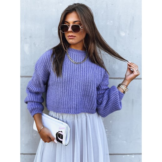 Sweter damski oversize BILLIS ciemnofioletowy Dstreet MY2230 ze sklepu DSTREET.PL w kategorii Swetry damskie - zdjęcie 176329214
