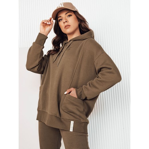 Bluza damska ALIEENS brązowa Dstreet BY1278 ze sklepu DSTREET.PL w kategorii Bluzy damskie - zdjęcie 176329421