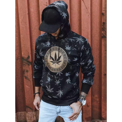 Bluza męska z nadrukiem czarna Dstreet BX5324 ze sklepu DSTREET.PL w kategorii Bluzy męskie - zdjęcie 176329470