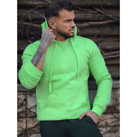 Bluza męska z kapturem miętowa Dstreet BX5082z ze sklepu DSTREET.PL w kategorii Bluzy męskie - zdjęcie 176329480