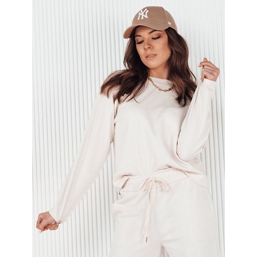 Bluza damska LURION ecru Dstreet BY1265 ze sklepu DSTREET.PL w kategorii Bluzy damskie - zdjęcie 176329513