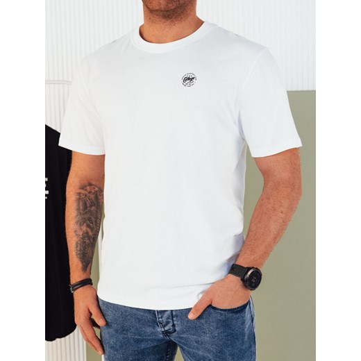 Koszulka męska z nadrukiem biała Dstreet RX5442 ze sklepu DSTREET.PL w kategorii T-shirty męskie - zdjęcie 176329560