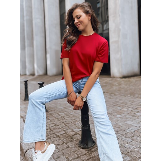 T-shirt damski MAYLA czerwony Dstreet RY2210 ze sklepu DSTREET.PL w kategorii Bluzki damskie - zdjęcie 176329604