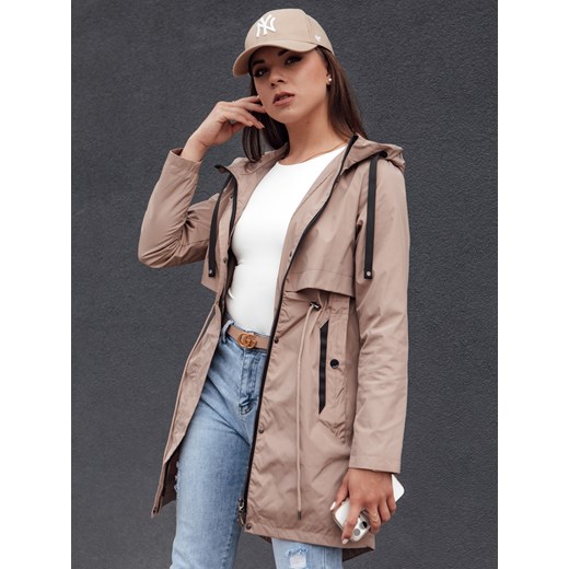 Kurtka damska parka GLAMJACKET beżowa Dstreet TY4383 ze sklepu DSTREET.PL w kategorii Kurtki damskie - zdjęcie 176329760