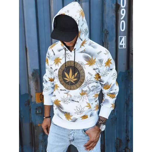 Bluza męska z nadrukiem biała Dstreet BX5317 ze sklepu DSTREET.PL w kategorii Bluzy męskie - zdjęcie 176329874