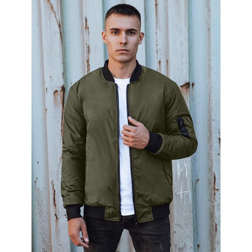 Kurtka męska bomber jacket zielona Dstreet TX4932 ze sklepu DSTREET.PL w kategorii Kurtki męskie - zdjęcie 176329901