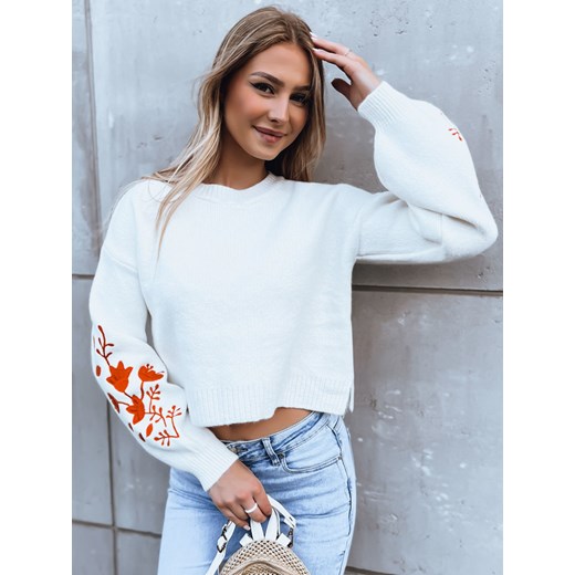 Sweter damski LYRA biały Dstreet MY2214 ze sklepu DSTREET.PL w kategorii Swetry damskie - zdjęcie 176329960