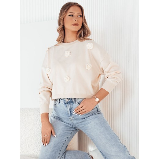 Sweter damski COTNES beżowy Dstreet MY2294 ze sklepu DSTREET.PL w kategorii Swetry damskie - zdjęcie 176330054