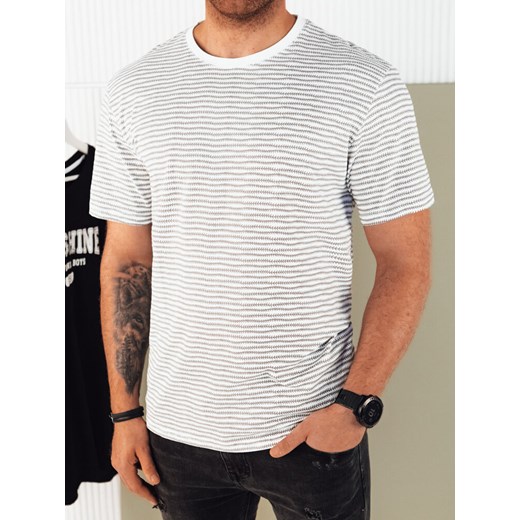 Koszulka męska z nadrukiem biała Dstreet RX5399 ze sklepu DSTREET.PL w kategorii T-shirty męskie - zdjęcie 176330371