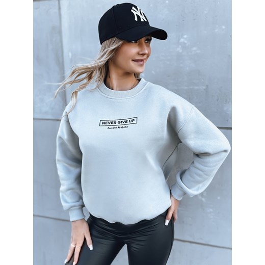 Bluza damska oversize NEVER szara Dstreet BY1230 ze sklepu DSTREET.PL w kategorii Bluzy damskie - zdjęcie 176330463