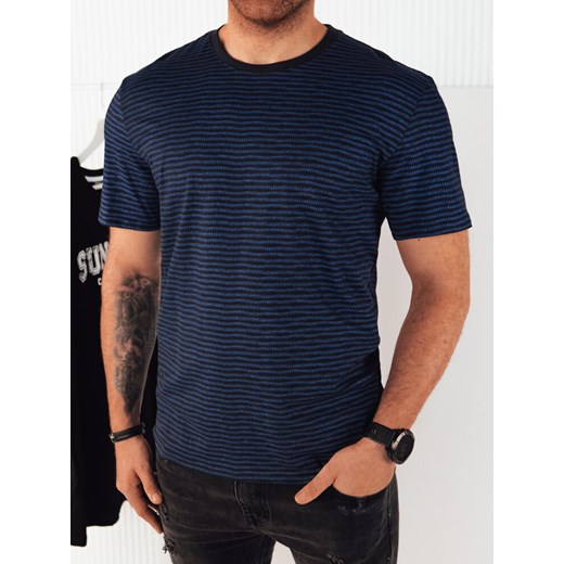 Koszulka męska z nadrukiem granatowa Dstreet RX5397 ze sklepu DSTREET.PL w kategorii T-shirty męskie - zdjęcie 176330543
