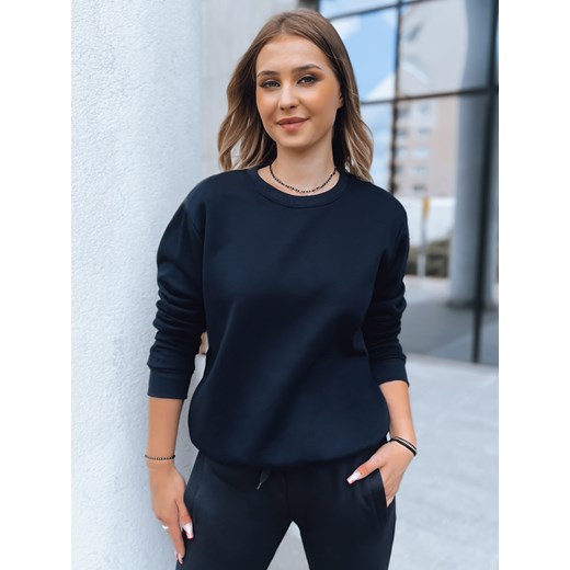 Granatowa klasyczna bluza damska FASHION II Dstreet BY1204 ze sklepu DSTREET.PL w kategorii Bluzy damskie - zdjęcie 176330610